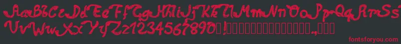 Pwdolphins Font – Red Fonts on Black Background