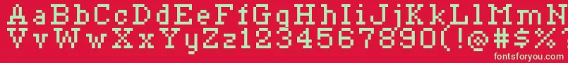 Ceriph0756 Font – Green Fonts on Red Background