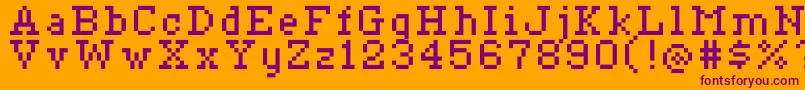 Ceriph0756 Font – Purple Fonts on Orange Background