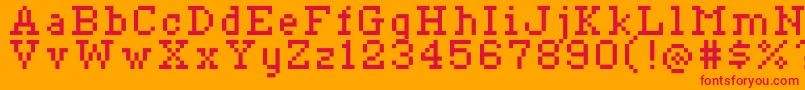 Ceriph0756 Font – Red Fonts on Orange Background