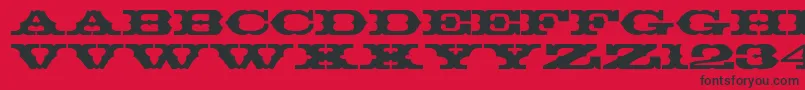 Thunderbay Font – Black Fonts on Red Background