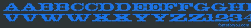 フォントThunderbay – 黒い背景に青い文字