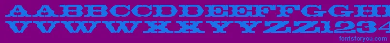 Шрифт Thunderbay – синие шрифты на фиолетовом фоне