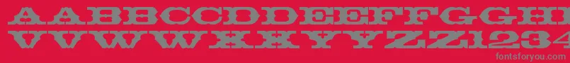 Thunderbay Font – Gray Fonts on Red Background