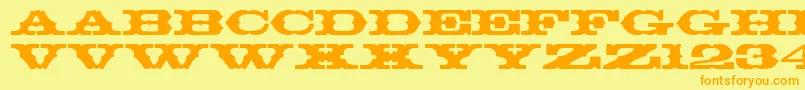Thunderbay Font – Orange Fonts on Yellow Background