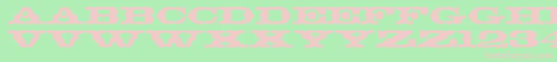 Thunderbay-fontti – vaaleanpunaiset fontit vihreällä taustalla