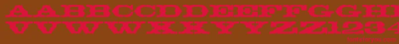 Thunderbay Font – Red Fonts on Brown Background