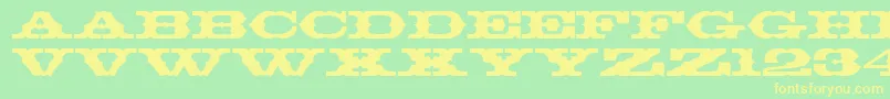 Шрифт Thunderbay – жёлтые шрифты на зелёном фоне