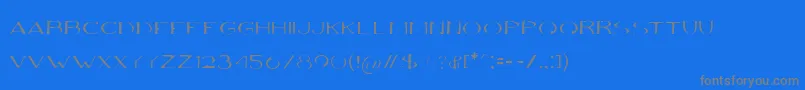 More about VolkiThin Font VolkiThin Font – Gray Fonts on Blue Background
