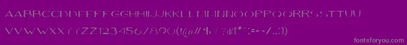 VolkiThin Font – Gray Fonts on Purple Background