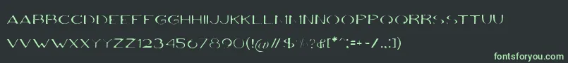 Fonte VolkiThin – fontes verdes em um fundo preto
