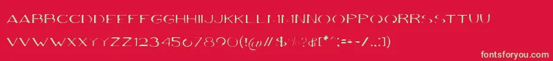 VolkiThin Font – Green Fonts on Red Background