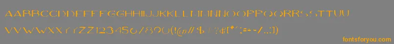 VolkiThin Font – Orange Fonts on Gray Background