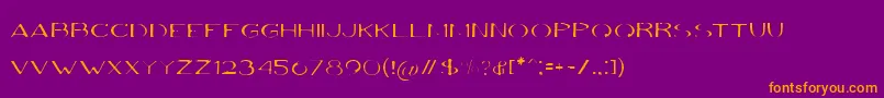 VolkiThin Font – Orange Fonts on Purple Background