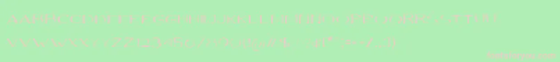 VolkiThin Font – Pink Fonts on Green Background