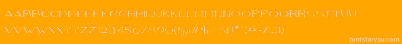 VolkiThin Font – Pink Fonts on Orange Background