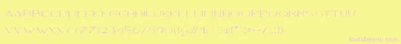 VolkiThin Font – Pink Fonts on Yellow Background