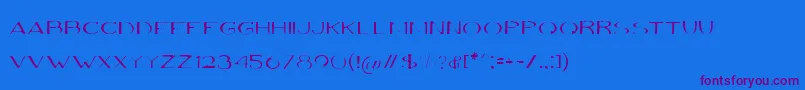 VolkiThin Font – Purple Fonts on Blue Background