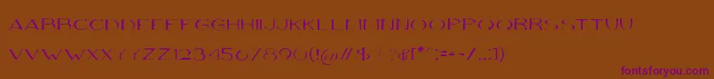 VolkiThin Font – Purple Fonts on Brown Background