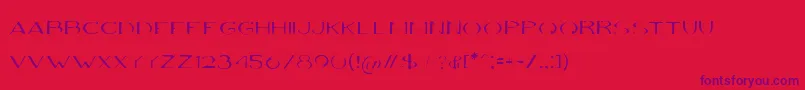 VolkiThin Font – Purple Fonts on Red Background