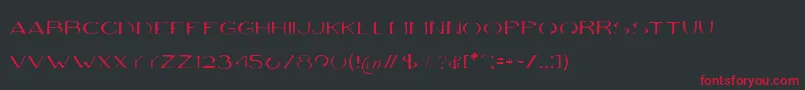 VolkiThin Font – Red Fonts on Black Background