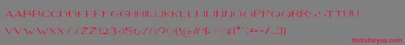 VolkiThin Font – Red Fonts on Gray Background