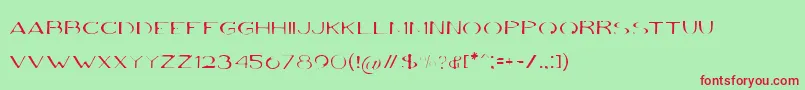 Шрифт VolkiThin – красные шрифты на зелёном фоне