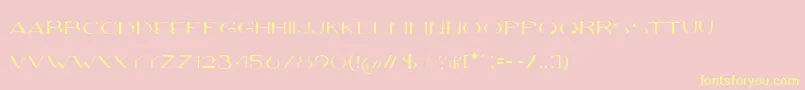 VolkiThin Font – Yellow Fonts on Pink Background