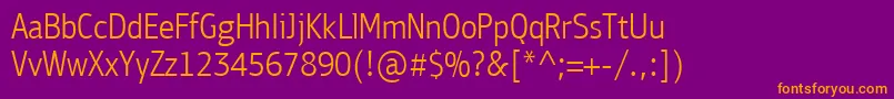 PfbulletinsansproLight Font – Orange Fonts on Purple Background
