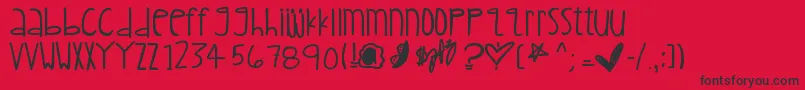 Childishkid Font – Black Fonts on Red Background