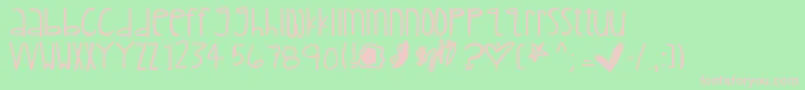 Childishkid Font – Pink Fonts on Green Background