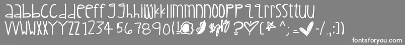 Childishkid Font – White Fonts on Gray Background
