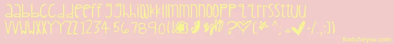 Childishkid Font – Yellow Fonts on Pink Background