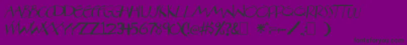 Aberration Font – Black Fonts on Purple Background