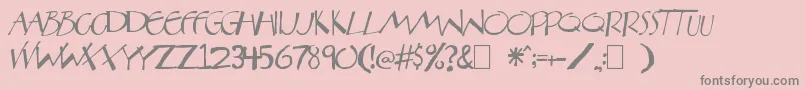 Aberration Font – Gray Fonts on Pink Background