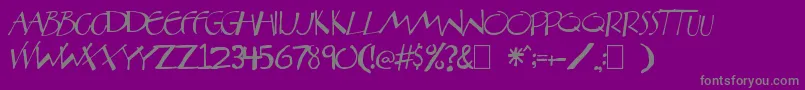 Aberration Font – Gray Fonts on Purple Background