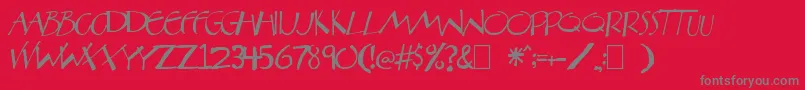 Aberration Font – Gray Fonts on Red Background
