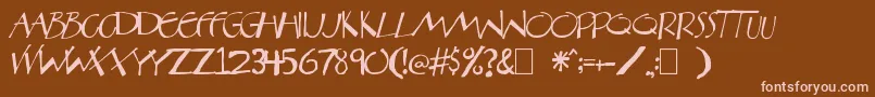 Aberration Font – Pink Fonts on Brown Background