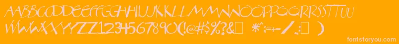 Aberration Font – Pink Fonts on Orange Background