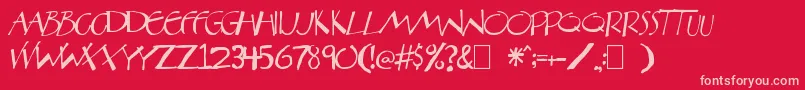 Aberration Font – Pink Fonts on Red Background