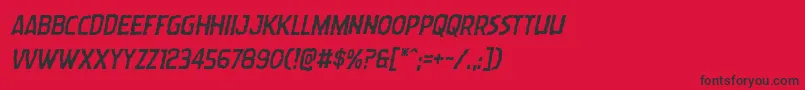 Wormcuisineital Font – Black Fonts on Red Background