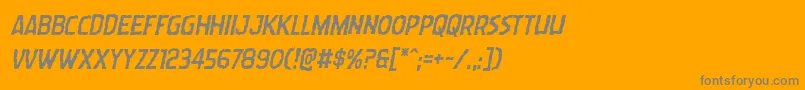 Wormcuisineital Font – Gray Fonts on Orange Background