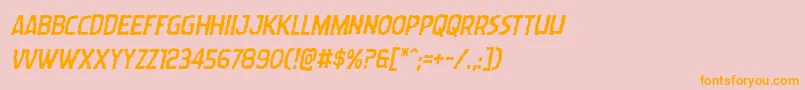 Wormcuisineital Font – Orange Fonts on Pink Background