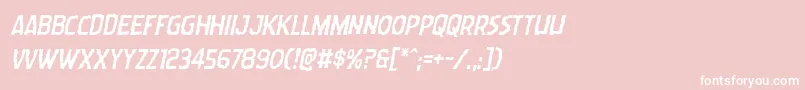 Шрифт Wormcuisineital – белые шрифты на розовом фоне