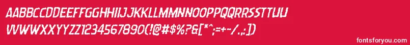 Шрифт Wormcuisineital – белые шрифты на красном фоне
