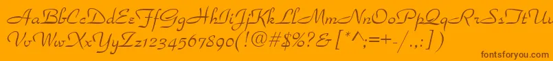 Шрифт Parkavenue ffy – коричневые шрифты на оранжевом фоне
