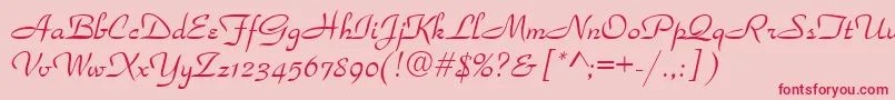 Parkavenue ffy Font – Red Fonts on Pink Background