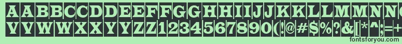 LatinotitulcmRegular Font – Black Fonts on Green Background