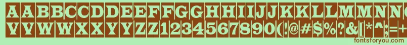 LatinotitulcmRegular Font – Brown Fonts on Green Background