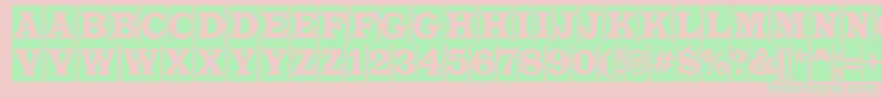 LatinotitulcmRegular Font – Green Fonts on Pink Background